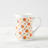 Orange Polka Dot Retro Design Mug (Droite)