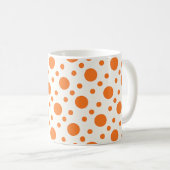 Orange Polka Dot Retro Design Mug (Devant droit)