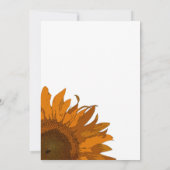 Orange Pop Art Sunflower Invitation de la fête de (Dos)