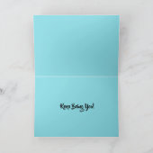 Orange Poppies Aquarelle Bonne carte d'anniversair (Intérieur)