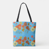 Orange Poppies Floral Soyez Vrai Pour Vous Sac fou (Dos)