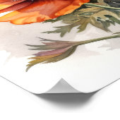 Orange Poppy Flowers Art Print Poster (Coin)