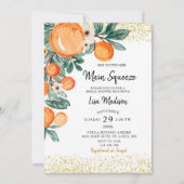 Orange principal presser nuptiale invitation à la  (Devant)