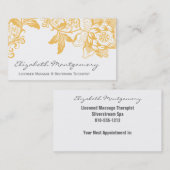 Orange Professional Massage Yoga Carte de visite (Devant / Derrière)