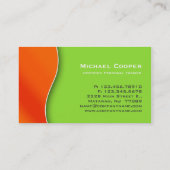 Orange professionnelle de chaux de carte de visite (Dos)