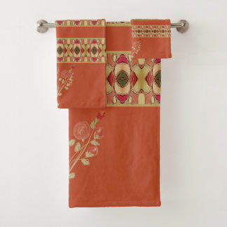Orange Profond Avec floral