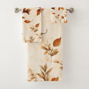 Orange profonde Vintage  Floral Motif d'automne