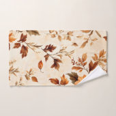 Orange profonde Vintage  Floral Motif d'automne (Serviette à main)