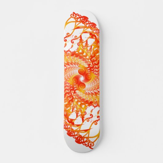 Orange Psychedelic Spirals: Skateboard (Voorkant)