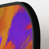Orange Purple And Red Abstract Graphic Art Design Pickleball Paddle (Links Detail)