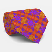 Orange Purple And Red Abstract Graphic Art Design Stropdas (Opgerold)