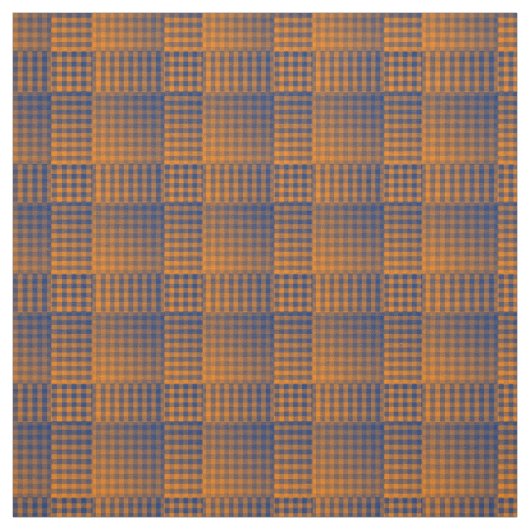 Orange Purple Checker Abstract Pattern Stof (Swatch)