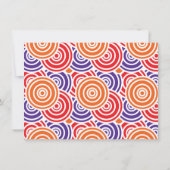 Orange Purple Circles Invitations de fête d'annive (Dos)