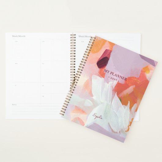 Orange & Purple | Modern Abstract Art Personalized (Devant avec enveloppe)