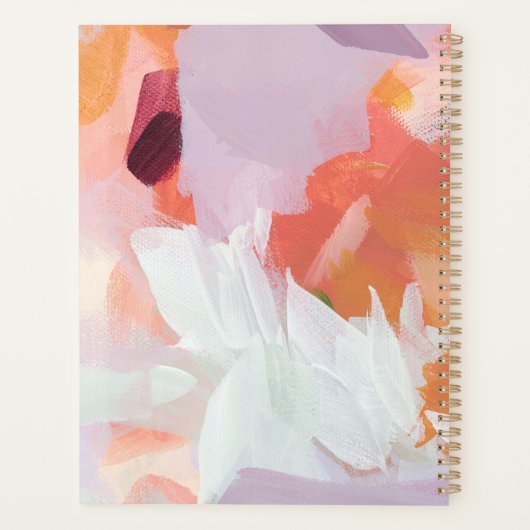 Orange & Purple | Modern Abstract Art Personalized Planner (Achterkant)