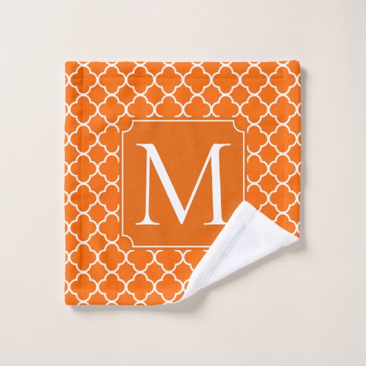 Orange Quatrefol Do-it-yourself design photo (Gant de toilette)