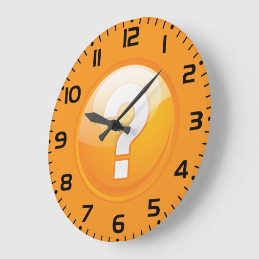 Orange Question Mark Bold Modern Symbol Grote Klok (Hoek)