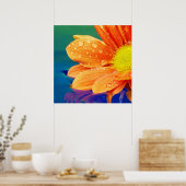 Orange Raindrops Photograph Poster (Cuisine)