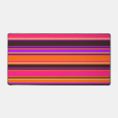 Orange rayé, Magenta & Purple Desk Mat (Recto)