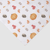 Orange Red & Brown Fall Pumpkin Autumn Watercolour Tissuepapier (Detail)