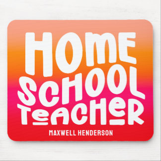 Orange Red Ombre Homeschool Teacher Text Design Muismat