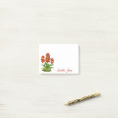 Orange Red Orchid Flowe Post-It Notes (Sur un bureau)