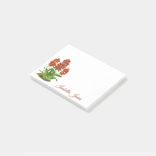 Orange Red Orchid Flowe Post-It Notes (Incliné)