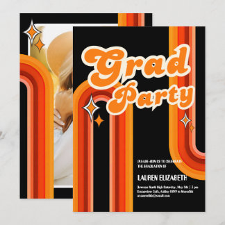  Orange &Red Rainbow Typography Summer Sun Grad Kaart