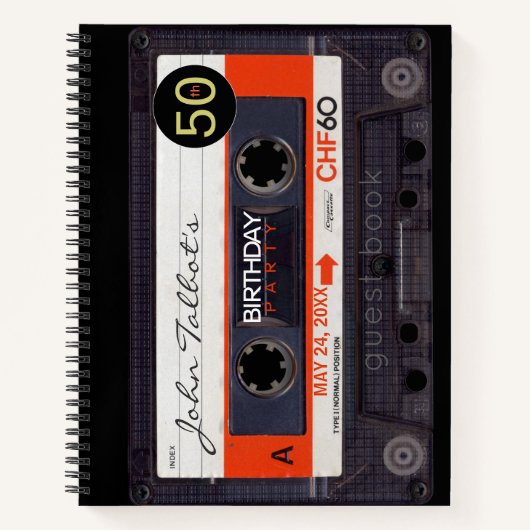 Orange Retro Audiotape 50e anniversaire Livre d'or (Devant)