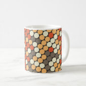 Orange retro dots koffiemok (Voorkant rechts)