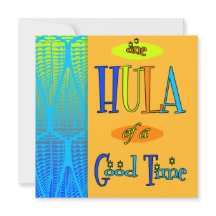 Orange Retro Luau Hula d'une bonne invitation