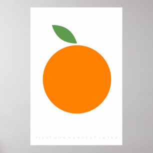Orange Retro Poster 60's 70's Citation