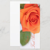 Orange Rose Ajouter Votre Carte Plat Texte (Devant / Derrière)