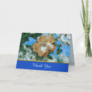 Orange Rose Bereavement Thank You Card Bedankkaart