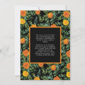 Orange Rose Black Photo Faire-part de graduation (Dos)