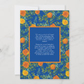 Orange Rose Blue Photo Faire-part de graduation (Dos)