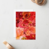 Orange Rose Collage  Notitiekaartje (Voorkant / Achterkant in situ)
