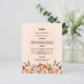 Orange rose fleur de pêche arche carte mariage men (Debout devant)