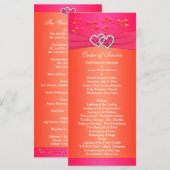 Orange rose Floral, Programme de mariage des coeur (Devant / Derrière)