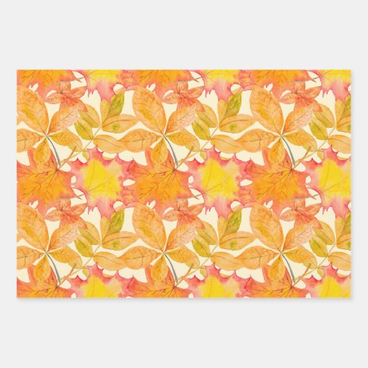 ORANGE ROSE JAUNE FEUILLES D'AUTOMNE (Devant 3)