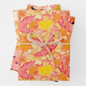 ORANGE ROSE JAUNE FEUILLES D'AUTOMNE (En situation)