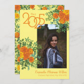 Orange Rose Jaune Photo Faire-part (Devant / Derrière)