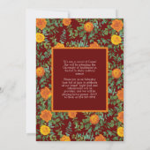 Orange Rose Maroon - Faire-part de graduation phot (Dos)