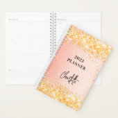Orange rose or parties scintillant script glam 202 (Devant avec enveloppe)