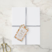 Orange Rose Wedding Cadeaulabel (Met Touw)