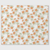 Orange Rose Wedding Cadeaupapier (Vlak)