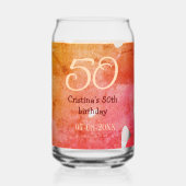 Orange rouge 50 anniversaire ajouter nom date p (Verso)