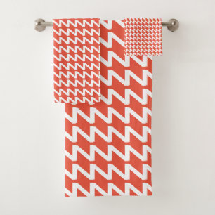 Orange Rouge et blanc Moderne Vagues Sharp