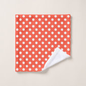 Orange, Rouge, point de polka en terre cuite (Gant de toilette)