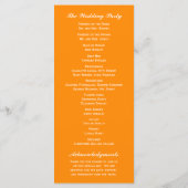 Orange Royal Couple Wedding Programme (Dos)